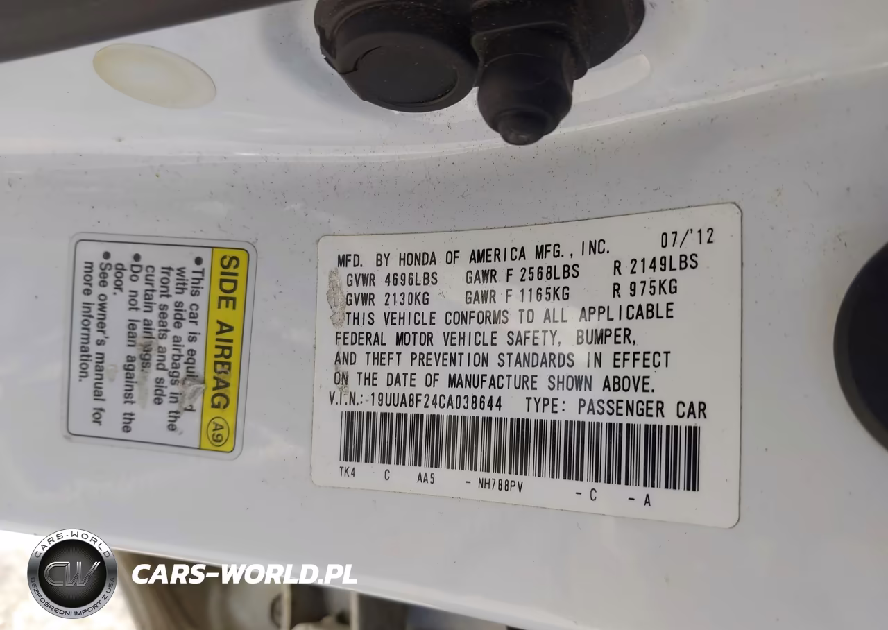 2012 Acura Tl 3.5 VIN:19UUA8F24CA038644 - 9