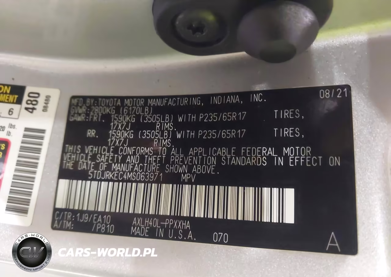 2021 Toyota Sienna Xle VIN:5TDJRKEC4MS063971 - 9
