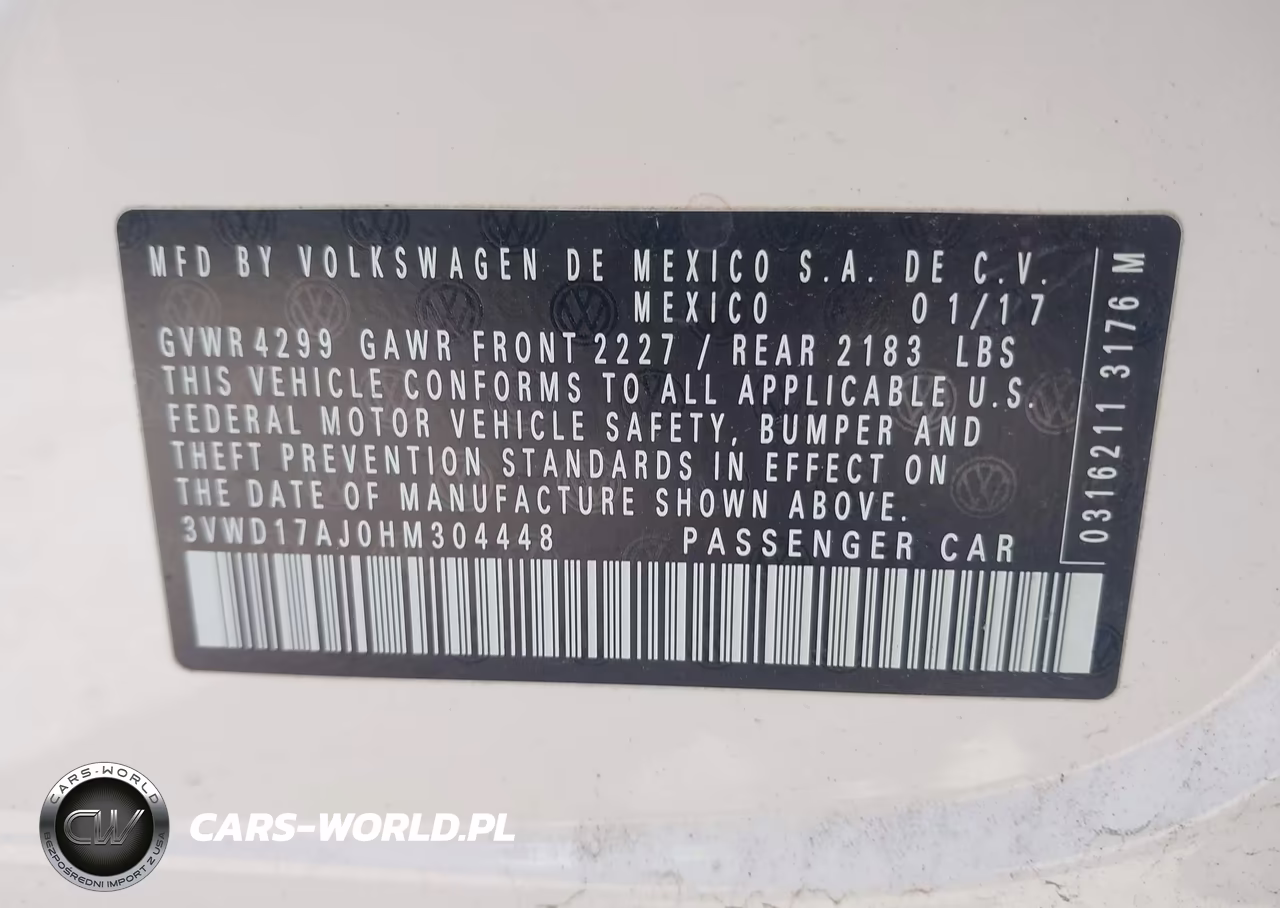 2017 Volkswagen Jetta 1.8T Sport VIN:3VWD17AJ0HM304448 - 9