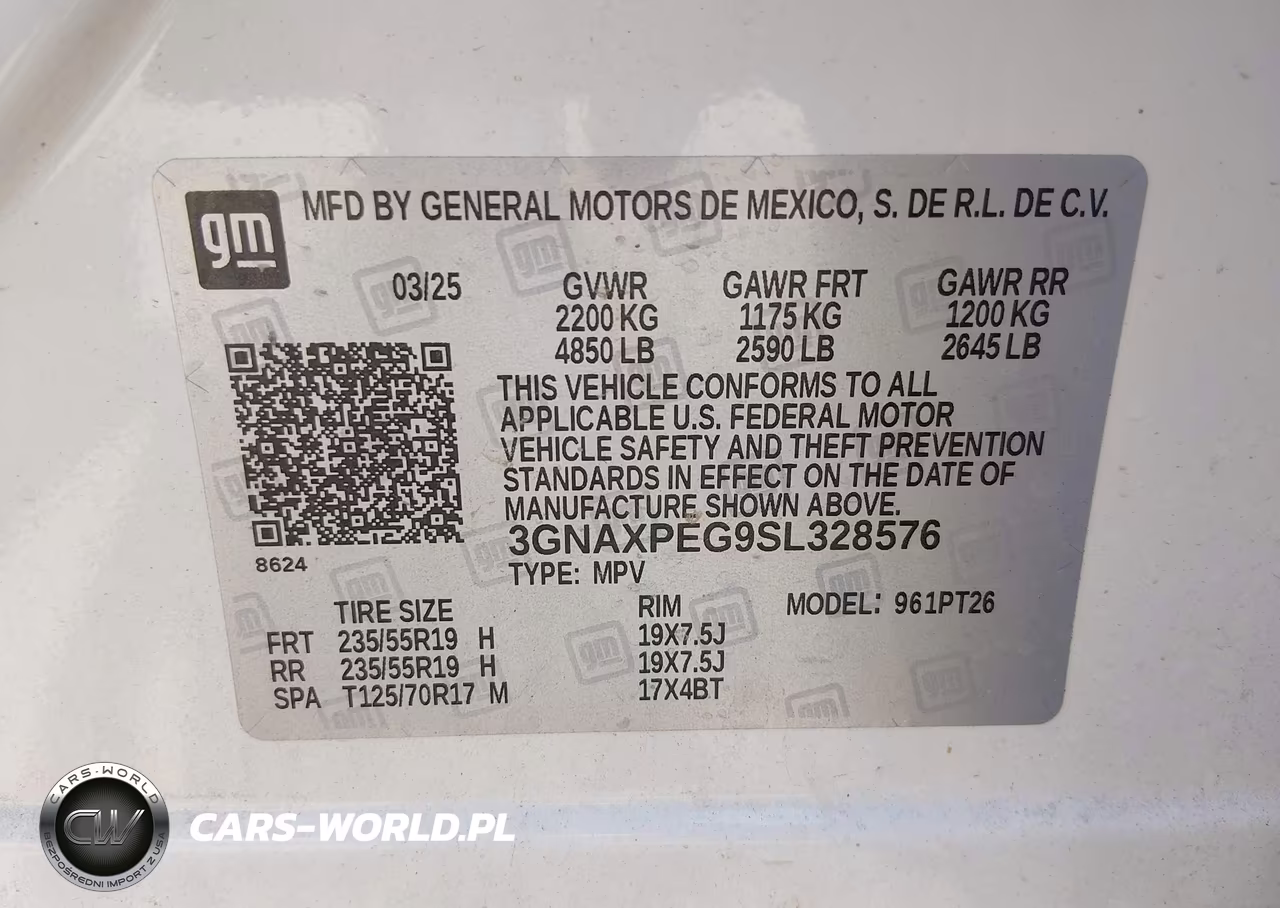 2025 Chevrolet Equinox Awd Lt VIN:3GNAXPEG9SL328576 - 9