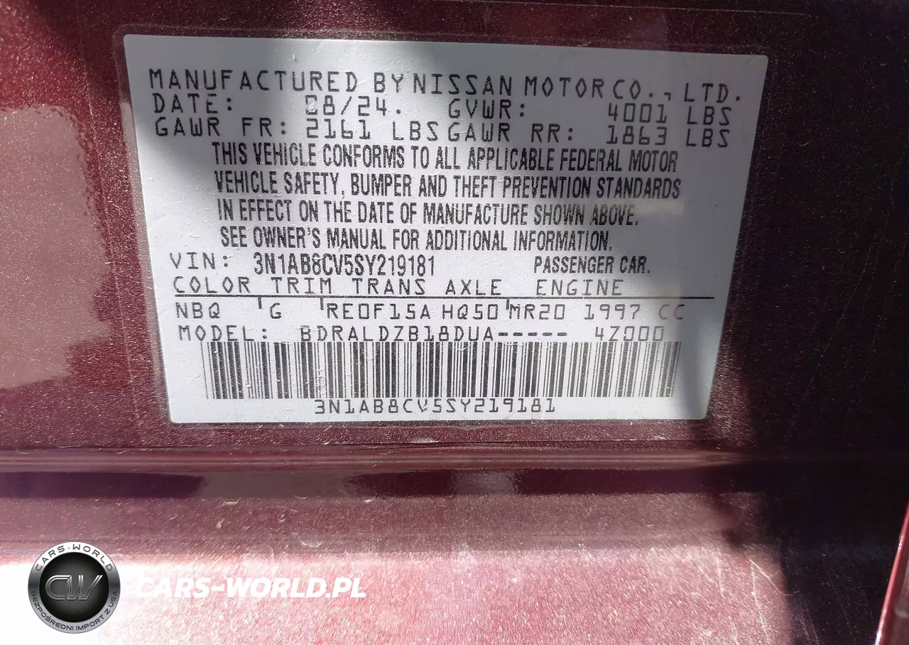 2025 Nissan Sentra Sv VIN:3N1AB8CV5SY219181 - 9