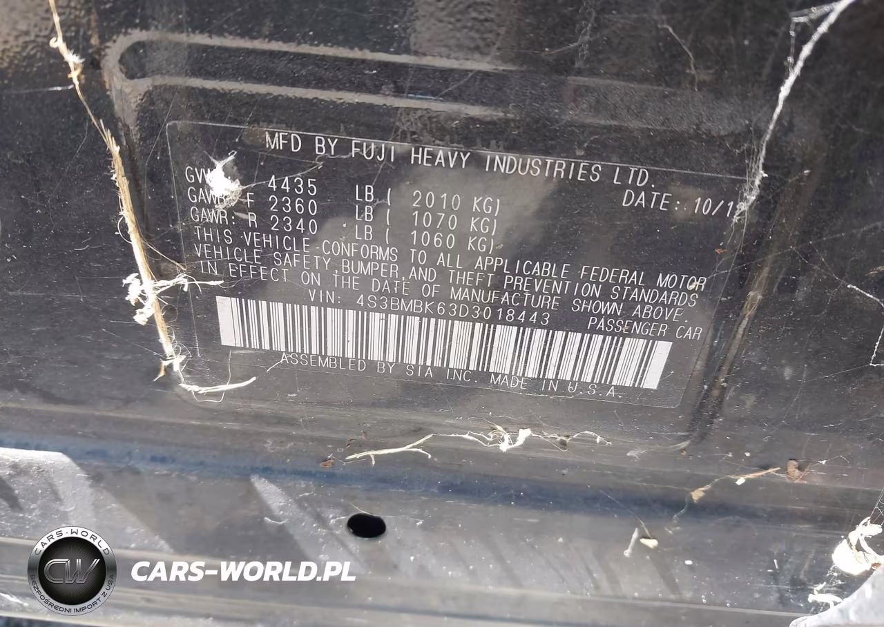 2013 Subaru Legacy 2.5I Limited VIN:4S3BMBK63D3018443 - 9