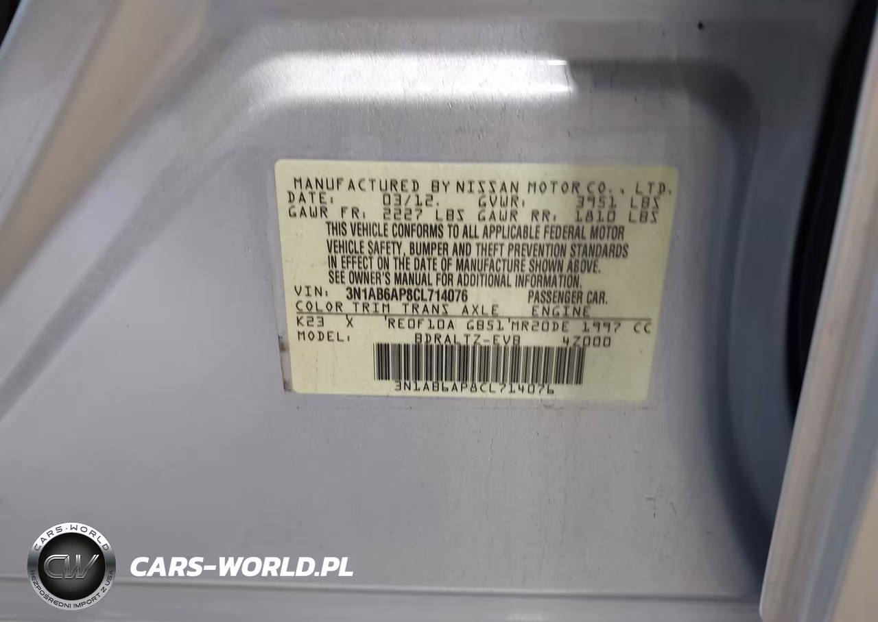 2012 Nissan Sentra 2.0 Sr VIN:3N1AB6AP8CL714076 - 9