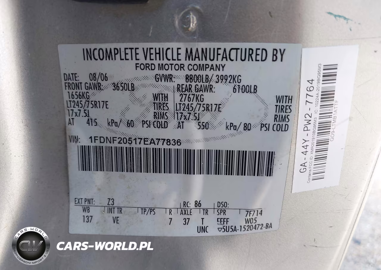 2007 Ford F-250 Xl-Xlt VIN:1FDNF20517EA77836 - 9