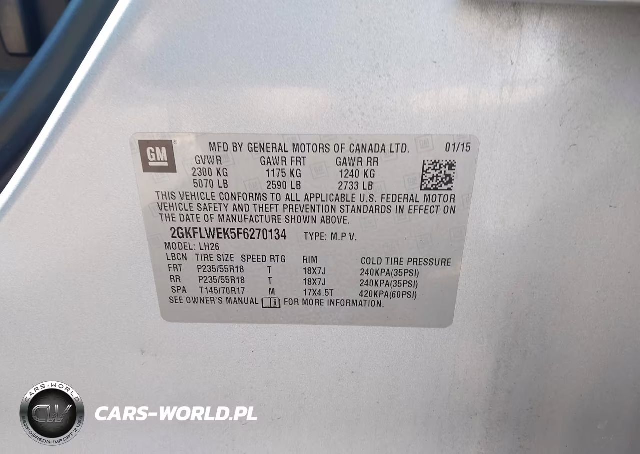 2015 GMC Terrain Sle-2 VIN:2GKFLWEK5F6270134 - 9