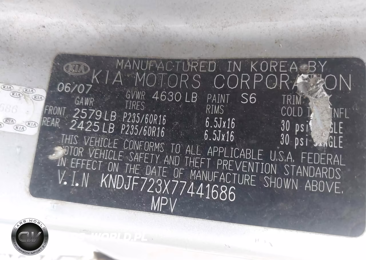2007 Kia Sportage Lx V6 VIN:KNDJF723X77441686 - 9