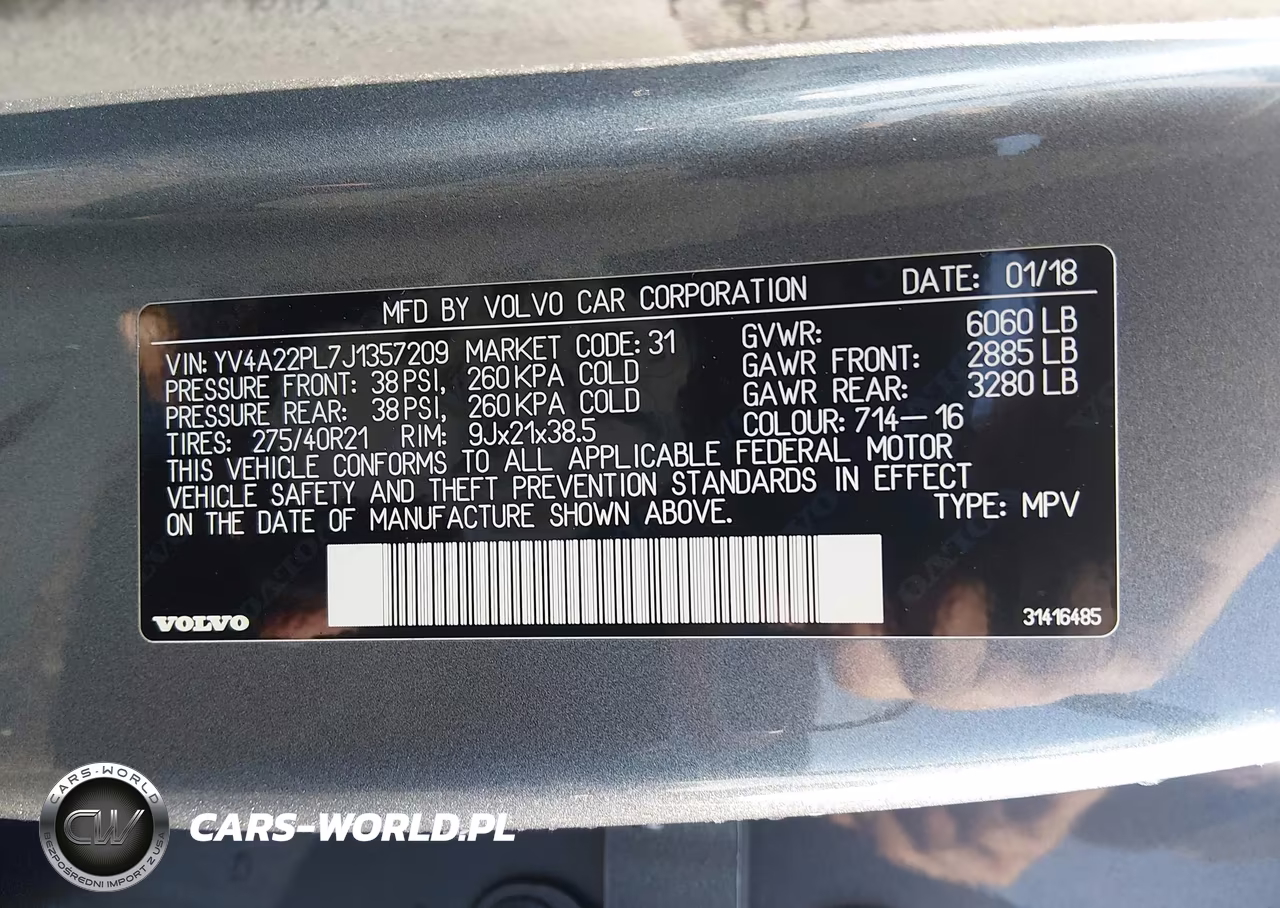 2018 Volvo Xc90 T6 Inscription VIN:YV4A22PL7J1357209 - 9