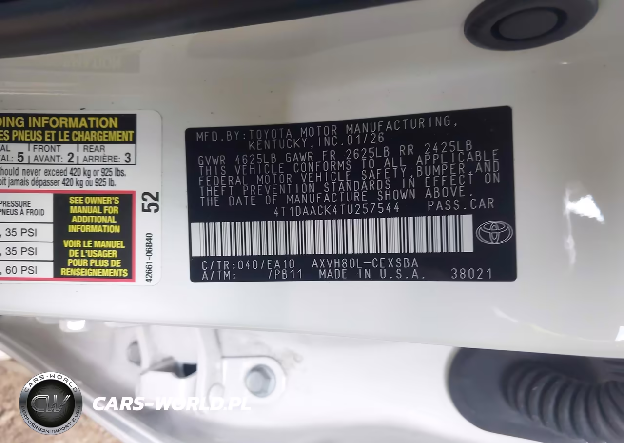 2026 Toyota Camry Xse-Night Shade-Le-Xle-Se VIN:4T1DAACK4TU257544 - 9