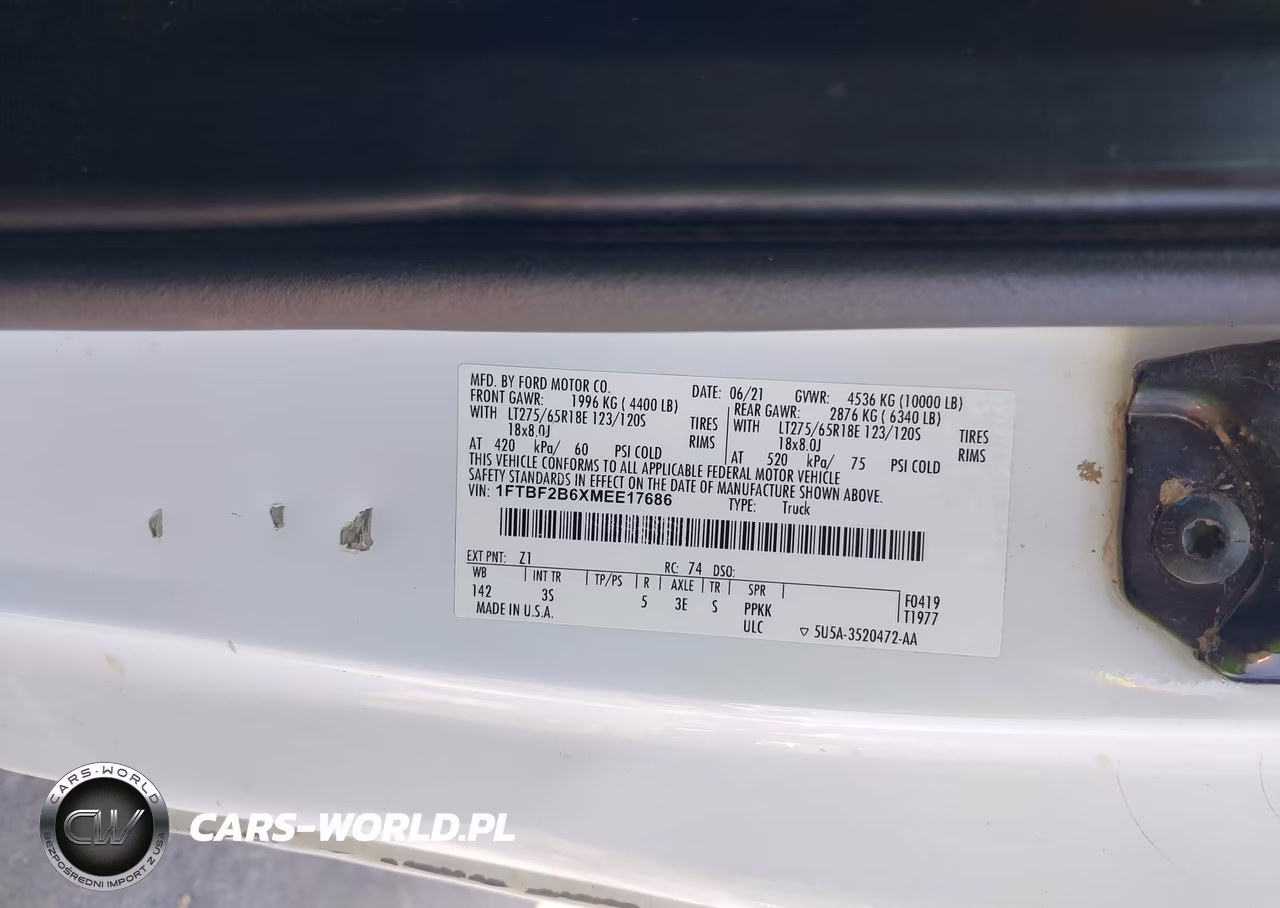 2021 Ford F-250 Xlt VIN:1FTBF2B6XMEE17686 - 9