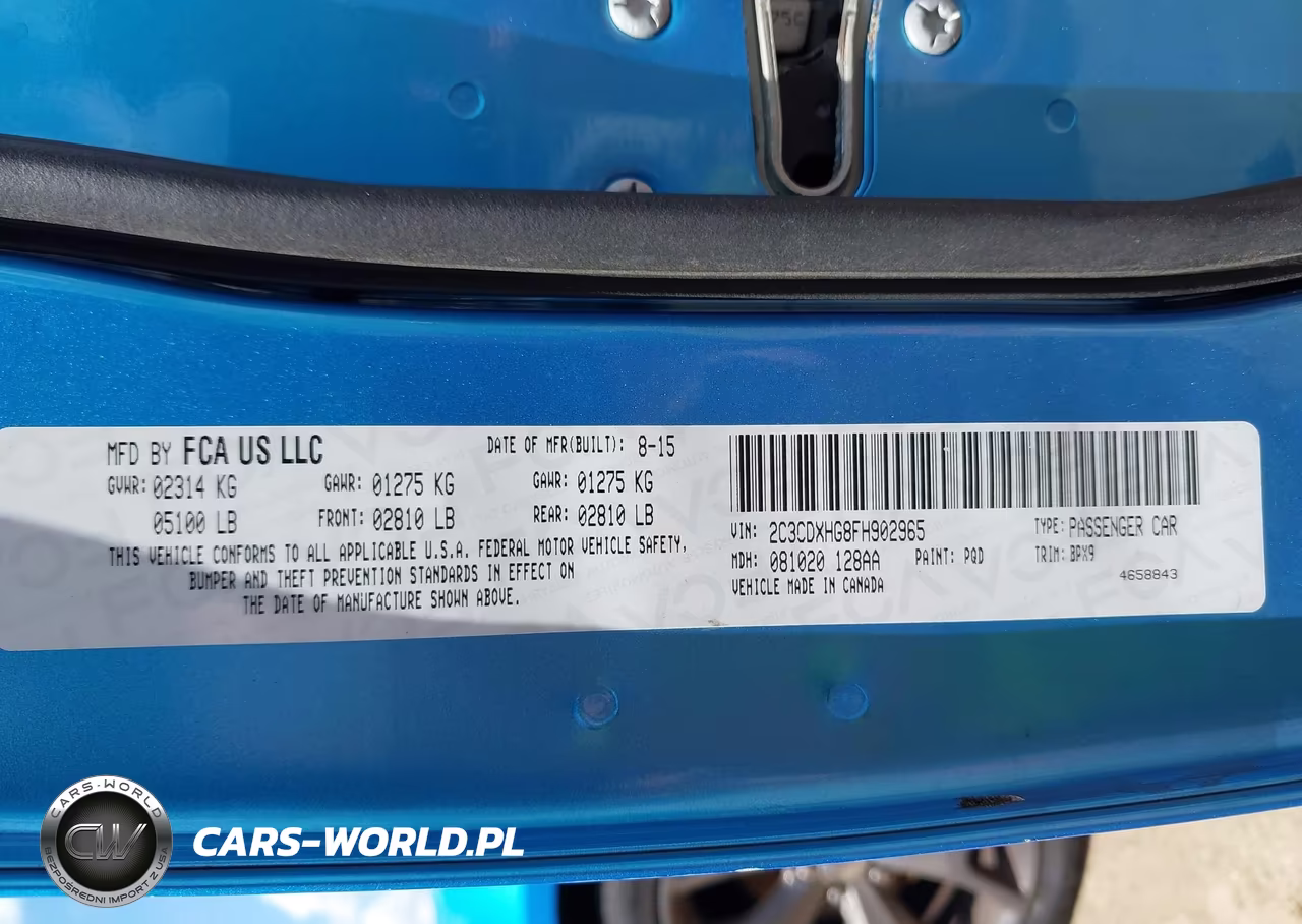 2015 Dodge Charger Sxt VIN:2C3CDXHG8FH902965 - 9