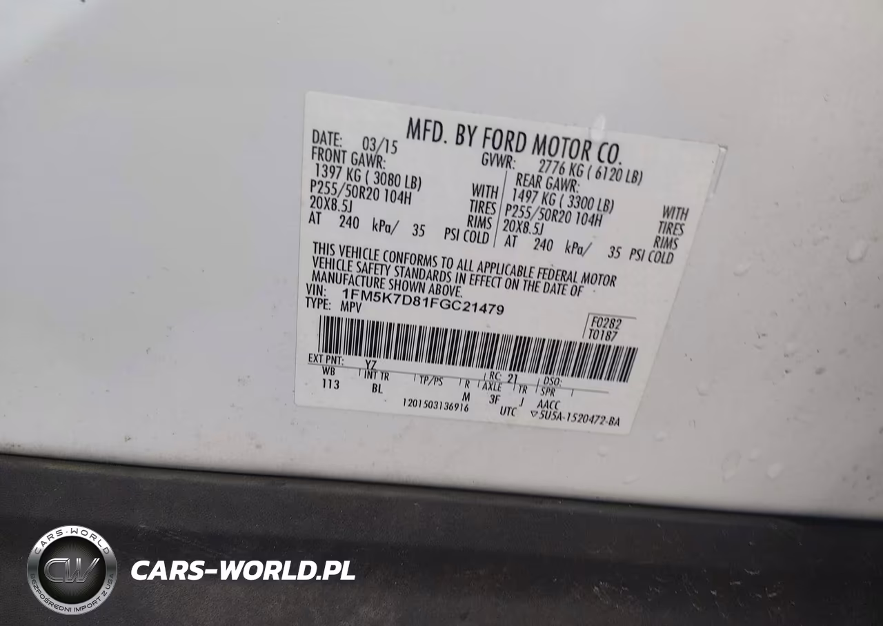 2015 Ford Explorer Xlt VIN:1FM5K7D81FGC21479 - 9