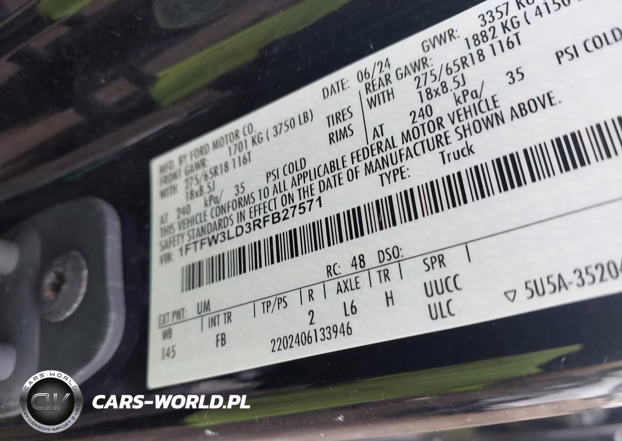 2024 Ford F-150 Xlt VIN:1FTFW3LD3RFB27571 - 9