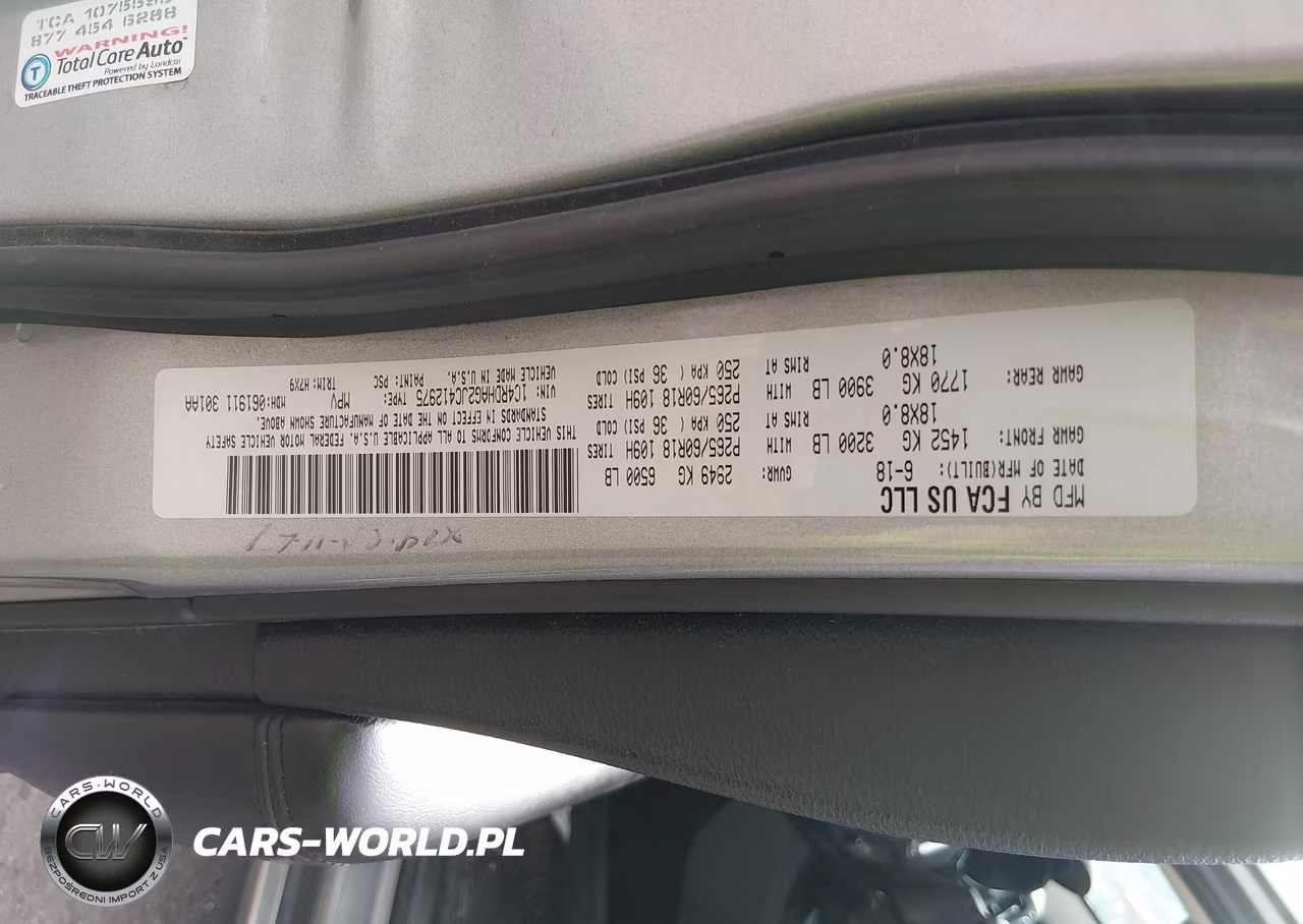 2018 Dodge Durango Sxt Rwd VIN:1C4RDHAG2JC412975 - 9