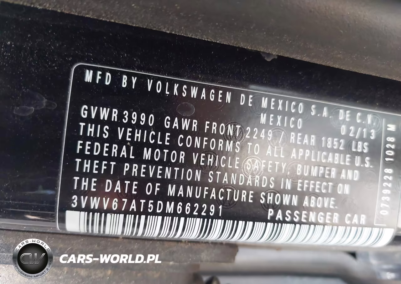 2013 Volkswagen Beetle 2.0T Turbo VIN:3VWV67AT5DM662291 - 9