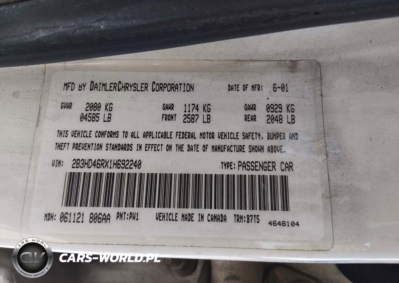2001 Dodge Intrepid Se VIN:2B3HD46RX1H692240 - 9