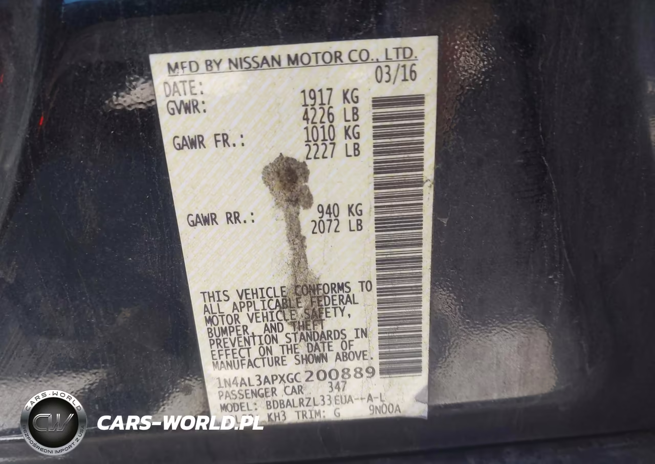 2016 Nissan Altima 2.5 Sl VIN:1N4AL3APXGC200889 - 8