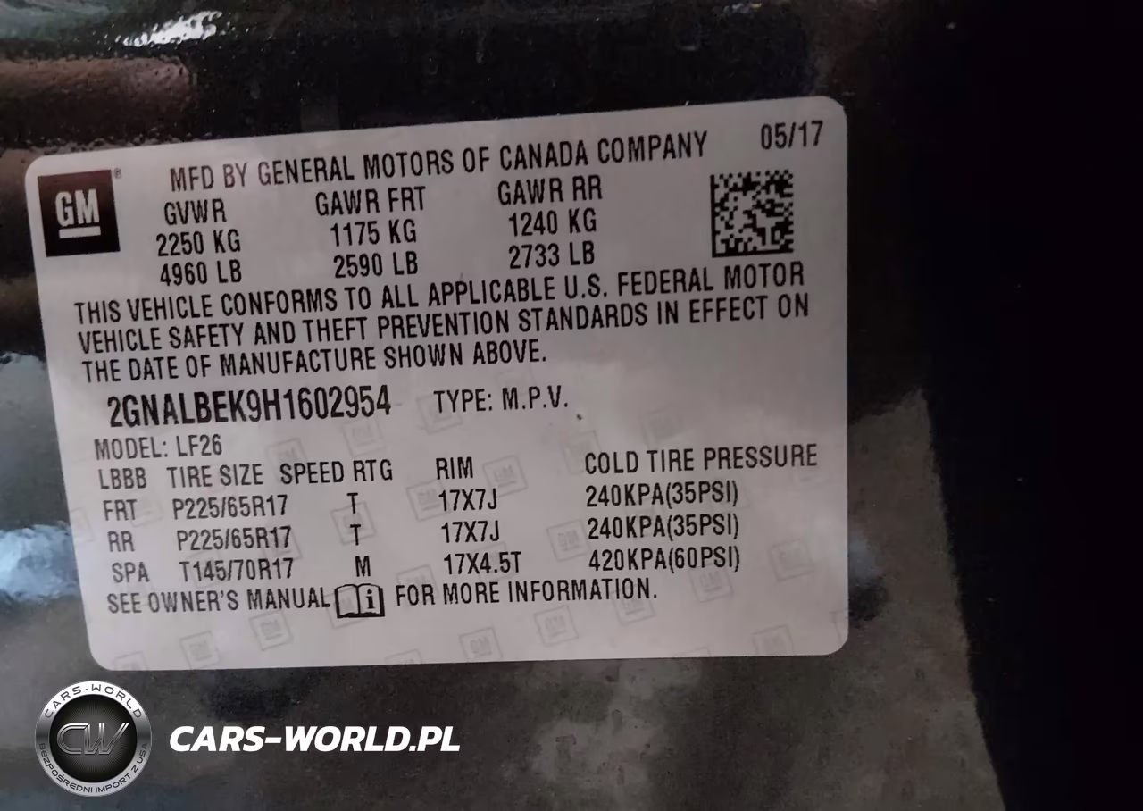2017 Chevrolet Equinox Ls VIN:2GNALBEK9H1602954 - 9