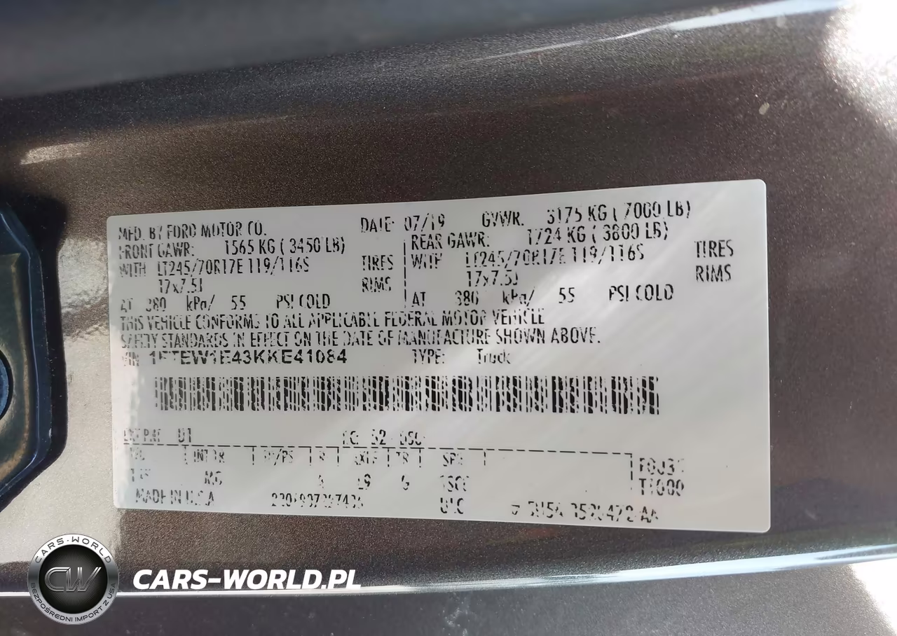 2019 Ford F-150 Xlt VIN:1FTEW1E43KKE41084 - 9