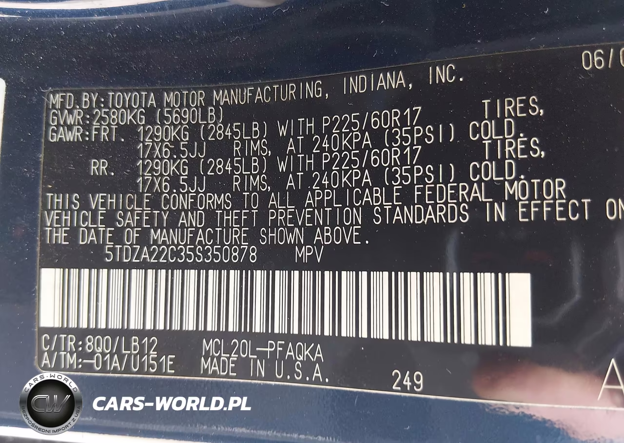 2005 Toyota Sienna Xle VIN:5TDZA22C35S350878 - 9