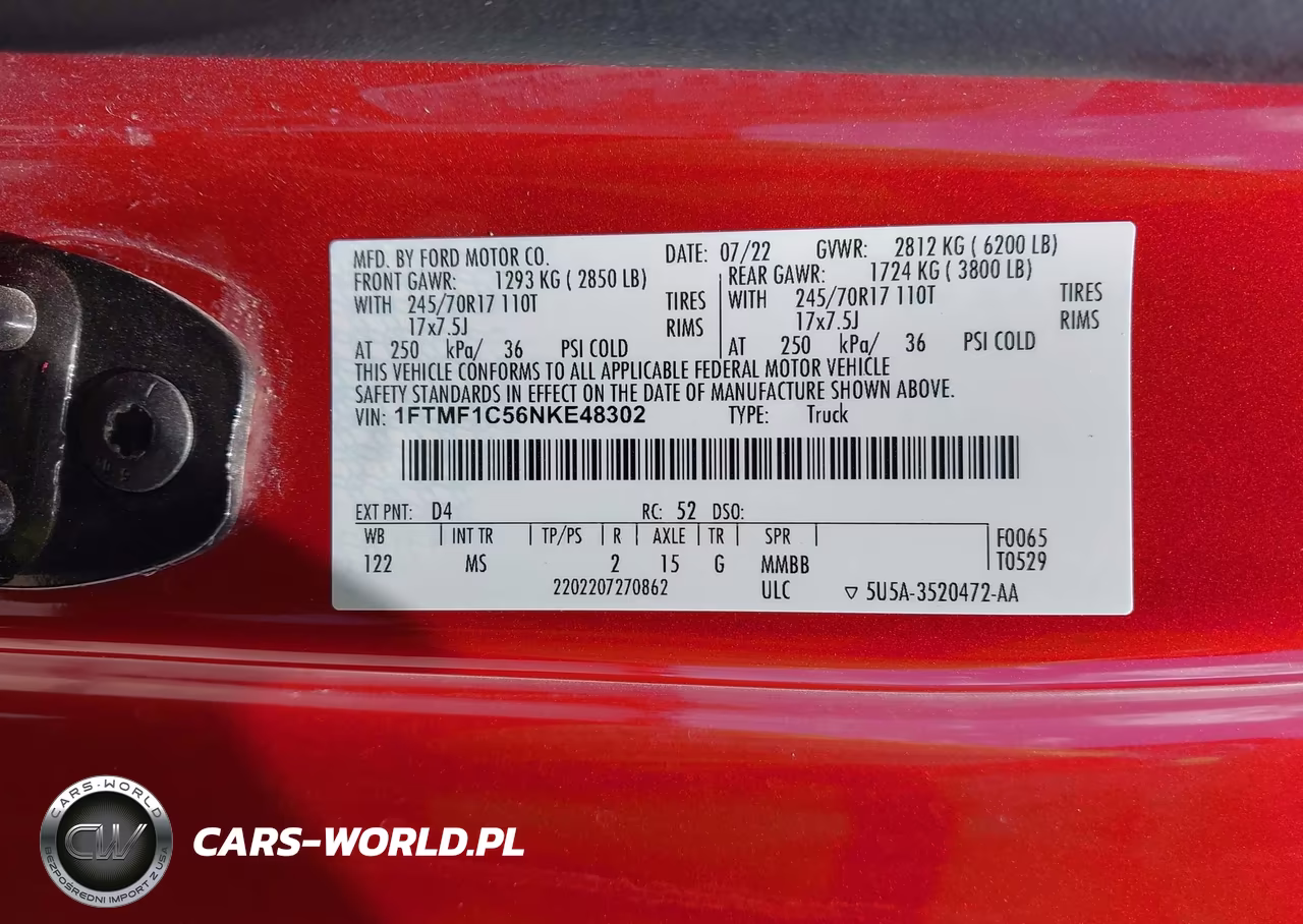 2022 Ford F-150 Xlt VIN:1FTMF1C56NKE48302 - 9