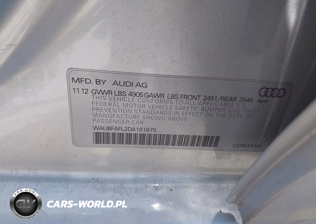 2013 Audi A4 2.0T Premium VIN:WAUBFAFL2DA161879 - 9