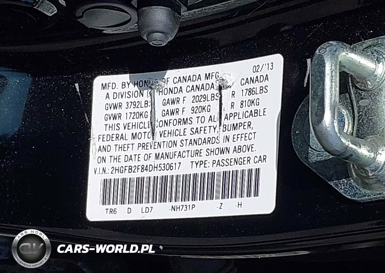 2013 Honda Civic Ex VIN:2HGFB2F84DH530617 - 9