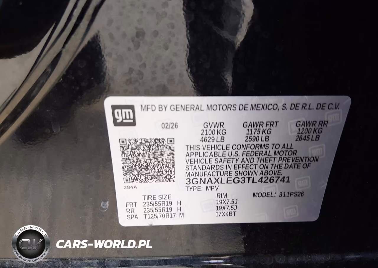 2026 Chevrolet Equinox Fwd Rs VIN:3GNAXLEG3TL426741 - 9