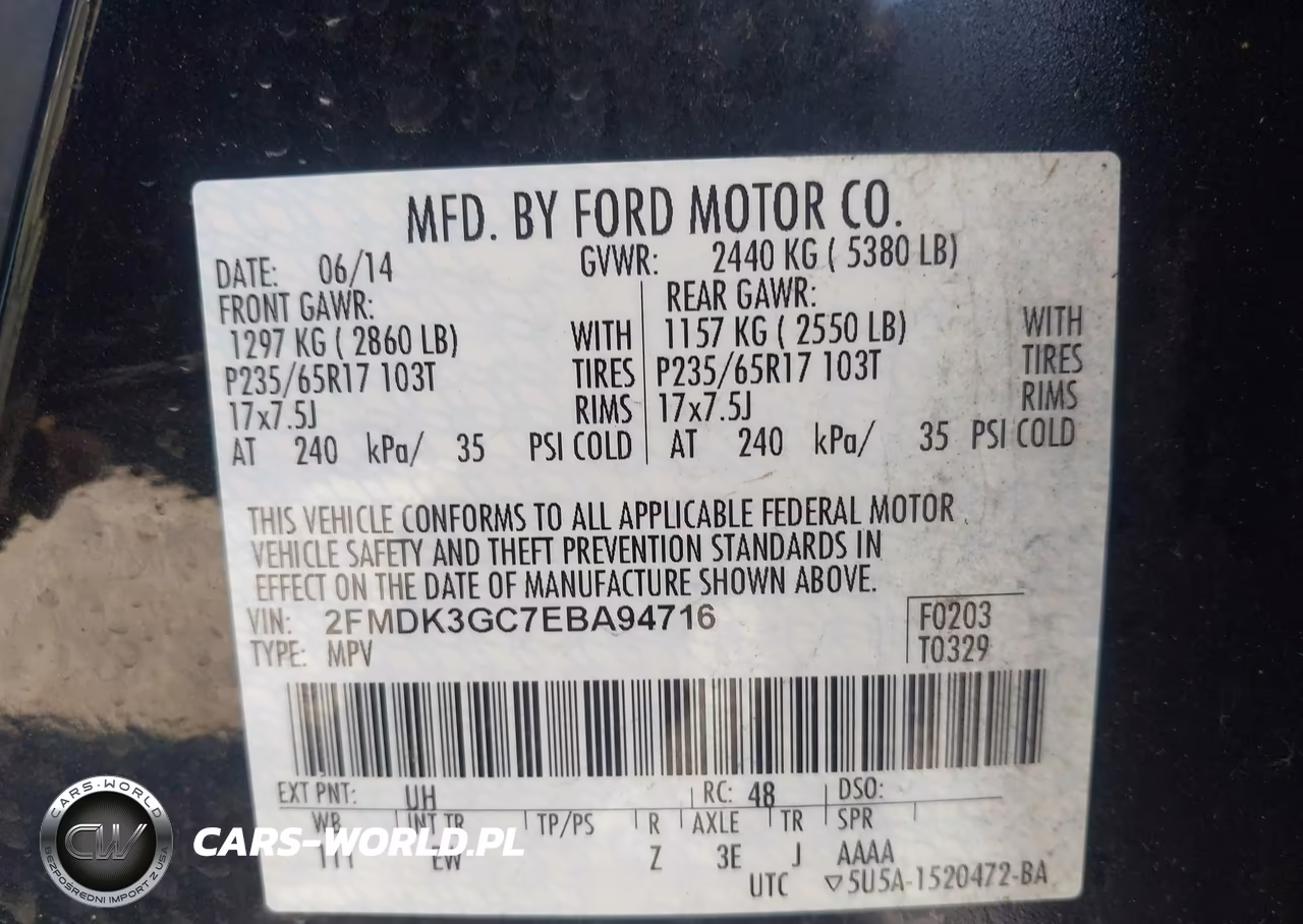 2014 Ford Edge Se VIN:2FMDK3GC7EBA94716 - 9
