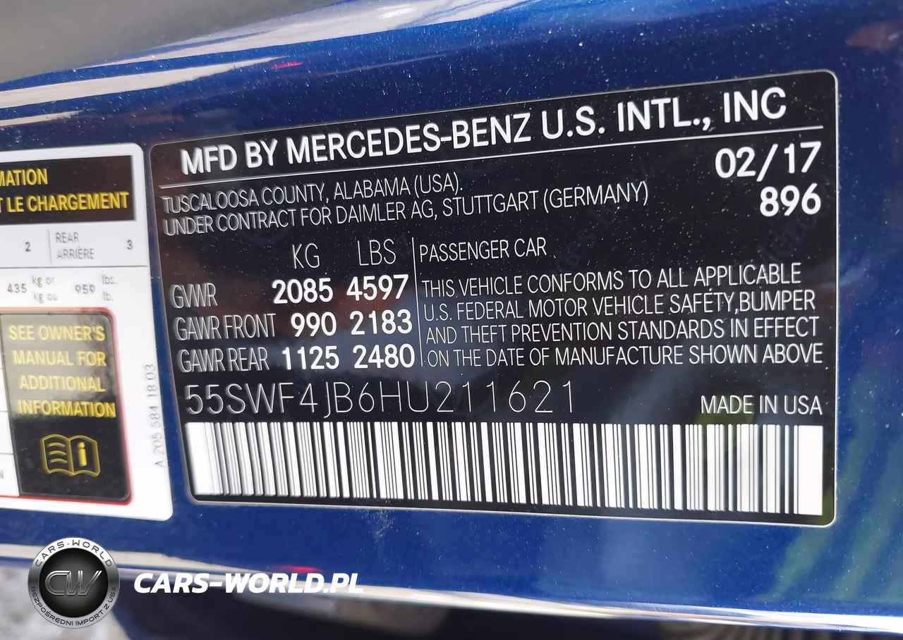 2017 Mercedes-Benz C 300 Luxury-Sport VIN:55SWF4JB6HU211621 - 9