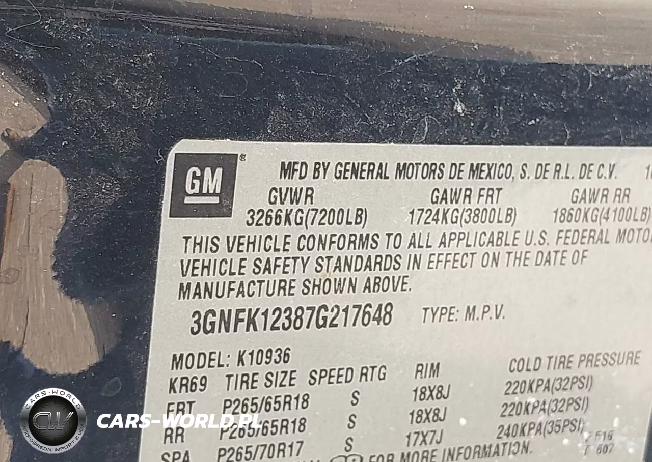 2007 Chevrolet Avalanche 1500 Lt VIN:3GNFK12387G217648 - 9