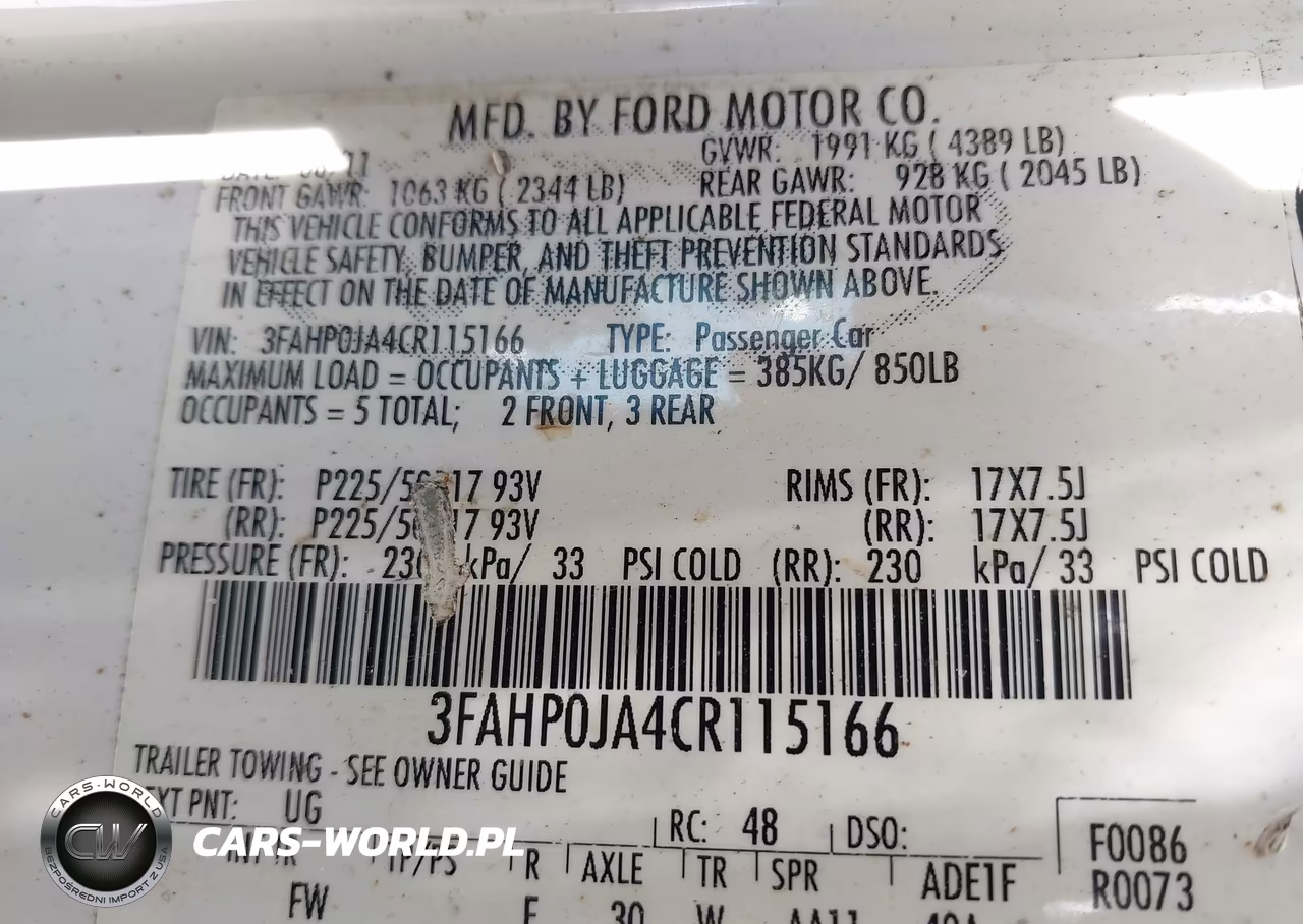 2012 Ford Fusion Sel VIN:3FAHP0JA4CR115166 - 9