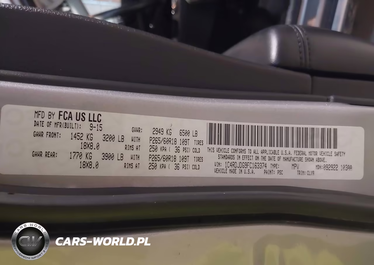 2015 Dodge Durango Limited VIN:1C4RDJDG9FC163374 - 9