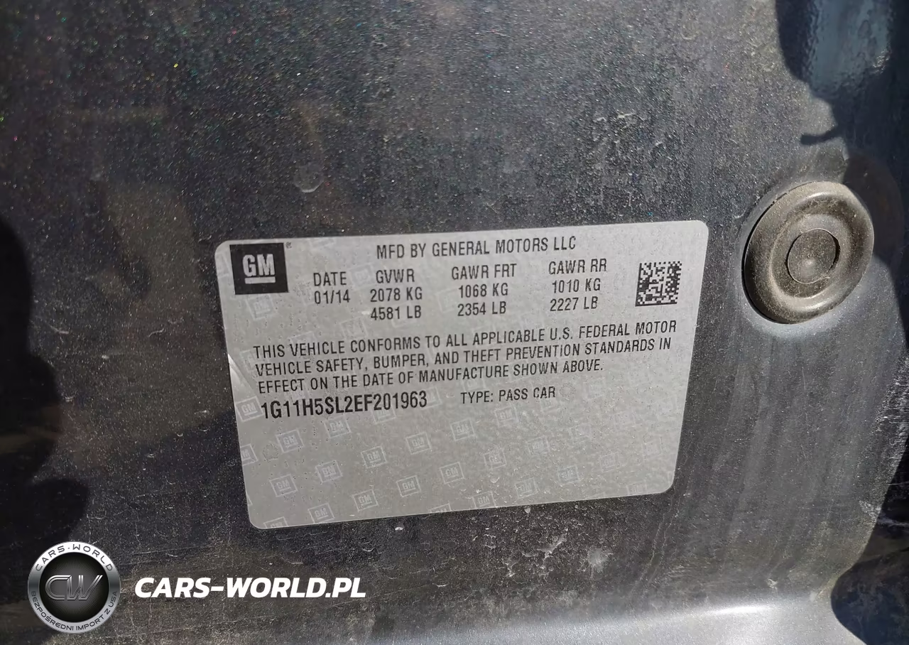 2014 Chevrolet Malibu 1Lz VIN:1G11H5SL2EF201963 - 9