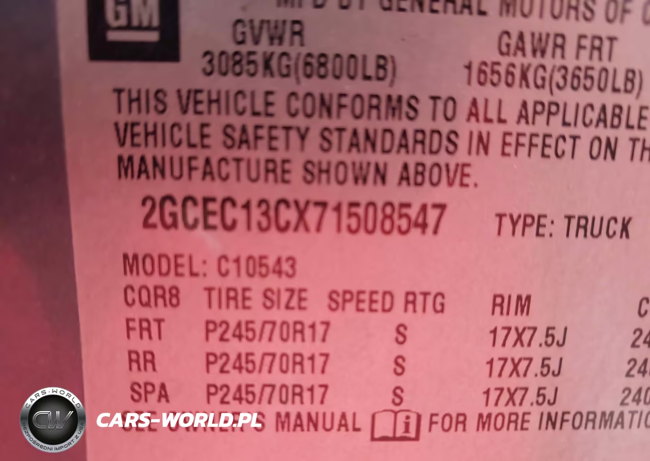 2007 Chevrolet Silverado 1500 Work Truck VIN:2GCEC13CX71508547 - 9
