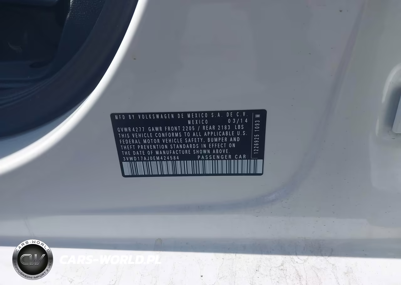 2014 Volkswagen Jetta 1.8T Se VIN:3VWD17AJ0EM424584 - 9