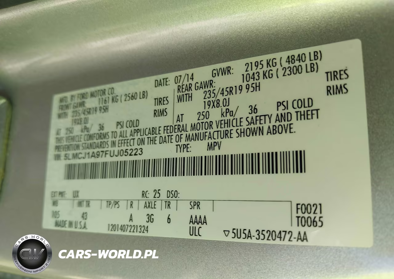 2015 Lincoln Mkc VIN:5LMCJ1A97FUJ05223 - 9