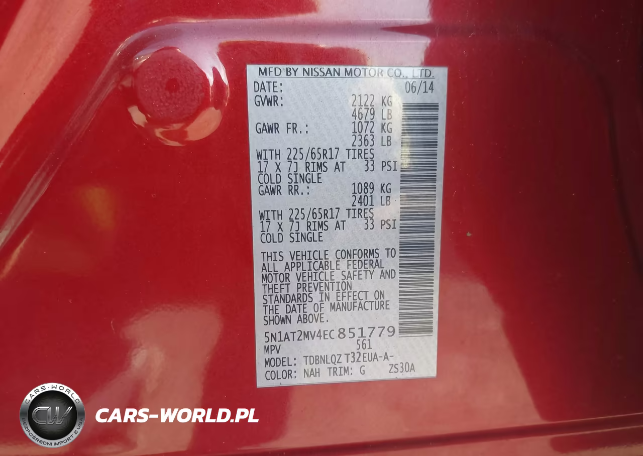 2014 Nissan Rogue Sv VIN:5N1AT2MV4EC851779 - 9