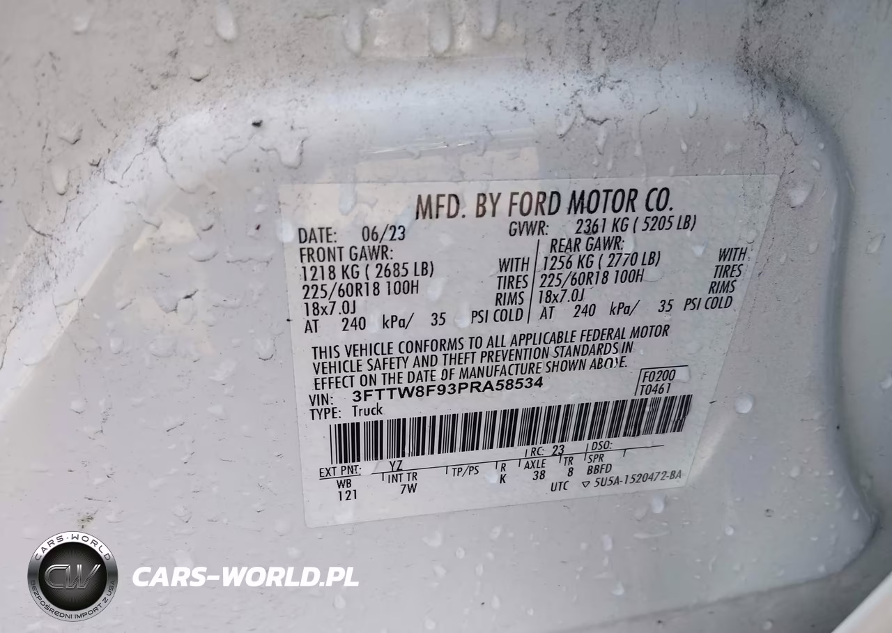 2023 Ford Maverick Xlt VIN:3FTTW8F93PRA58534 - 9