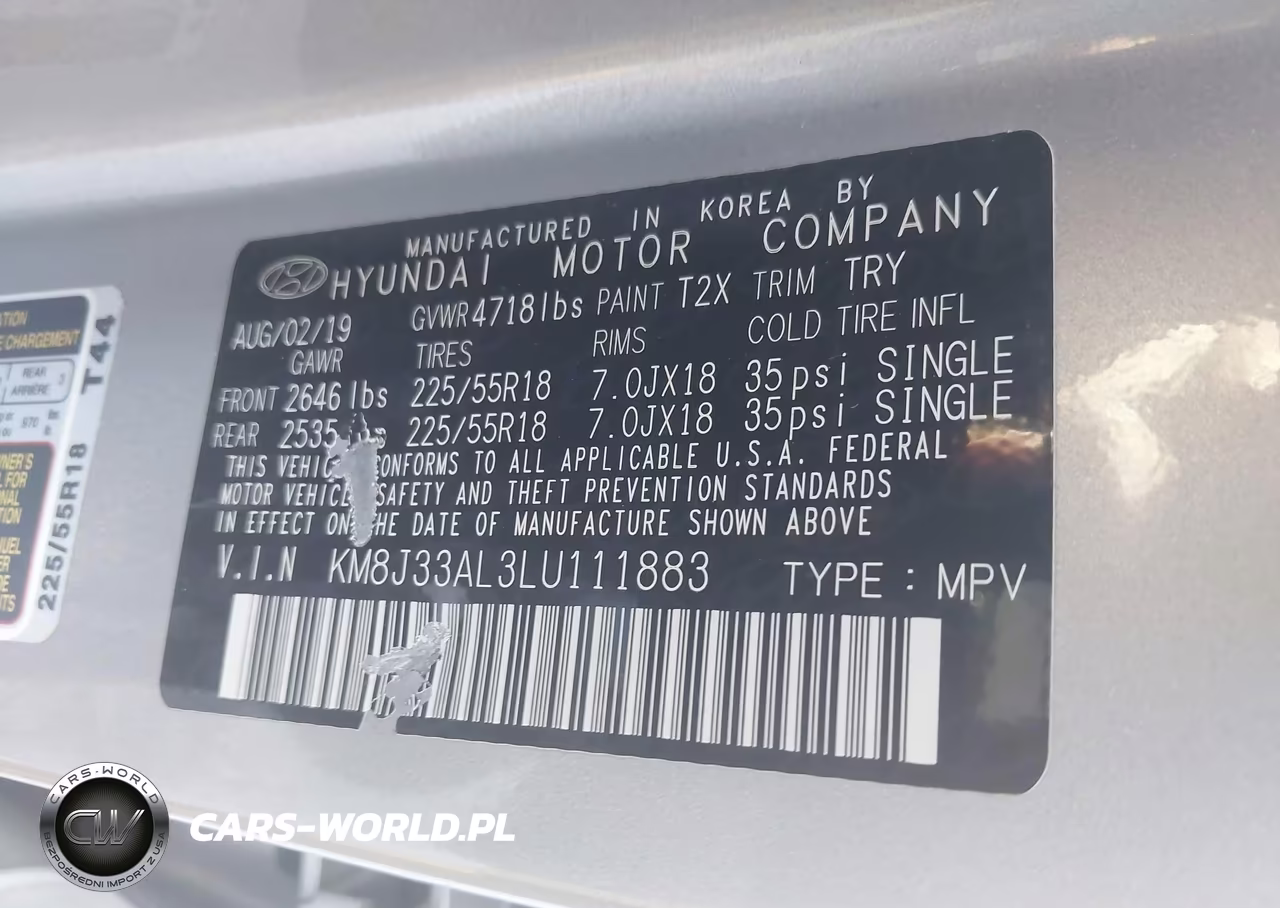 2020 Hyundai Tucson Ultimate VIN:KM8J33AL3LU111883 - 9