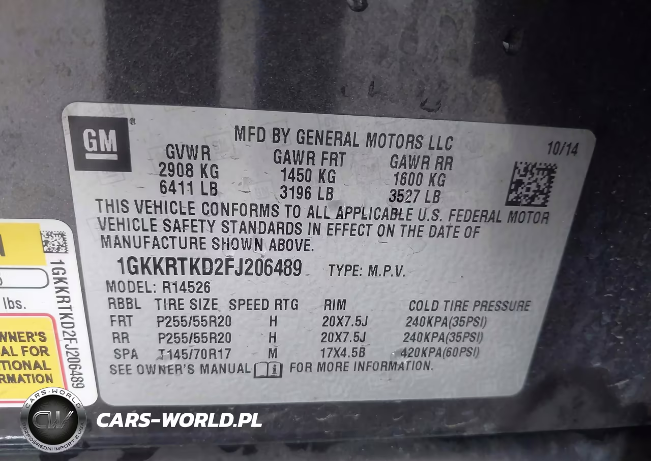 2015 GMC Acadia Denali VIN:1GKKRTKD2FJ206489 - 9