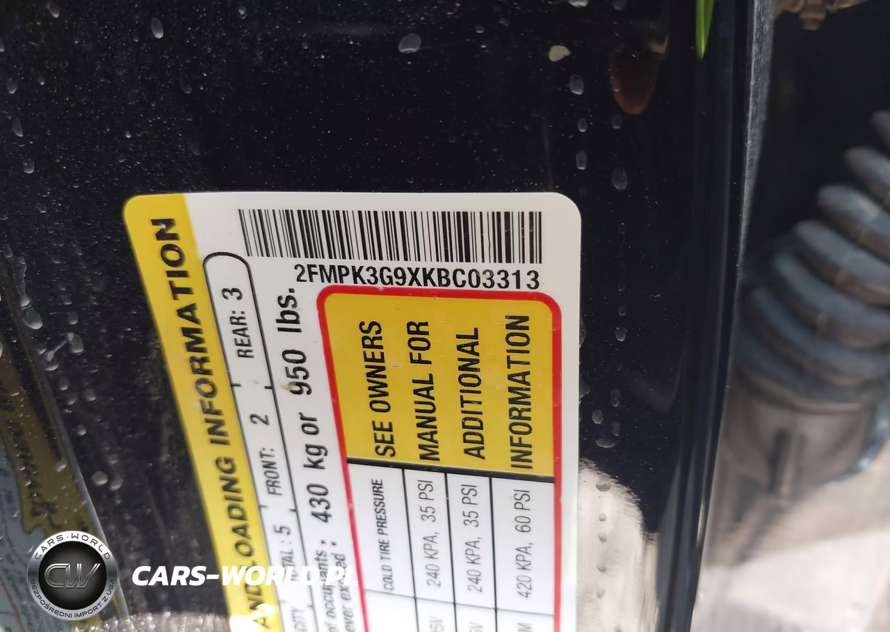 2019 Ford Edge Se VIN:2FMPK3G9XKBC03313 - 9