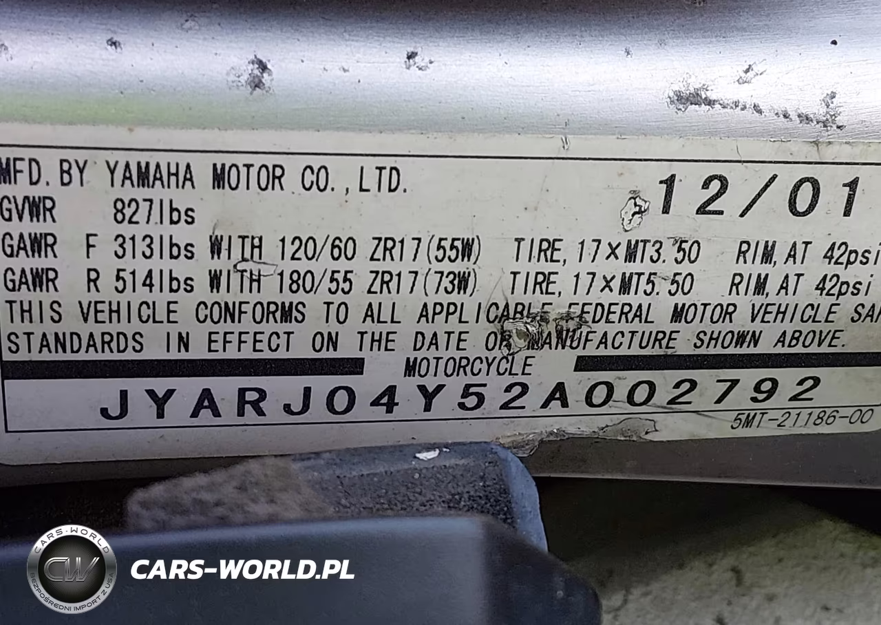 2002 Yamaha Yzfr6 L VIN:JYARJ04Y52A002792 - 10