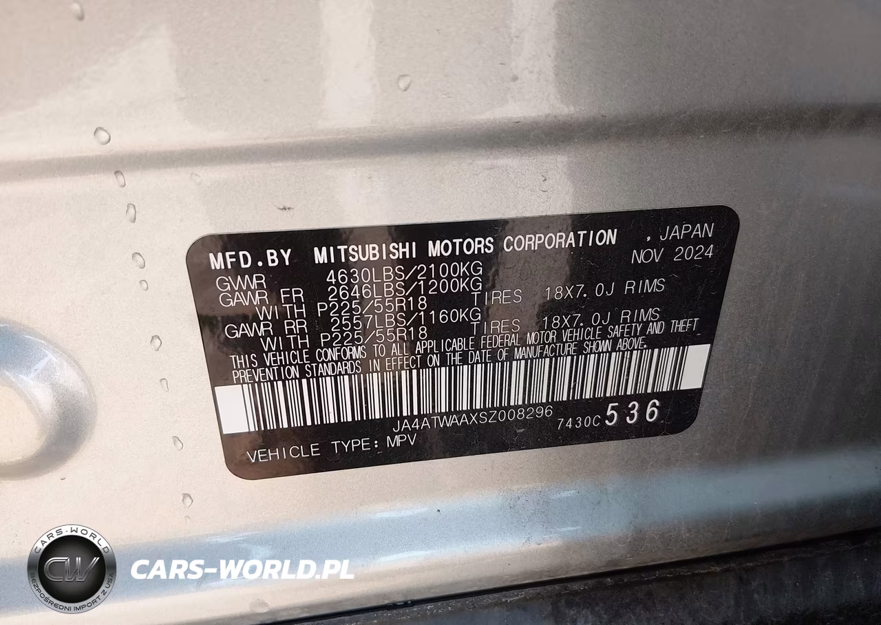 2025 Mitsubishi Eclipse Cross Black Edition S-Awc-Se S-Awc-Sel S-Awc VIN:JA4ATWAAXSZ008296 - 9