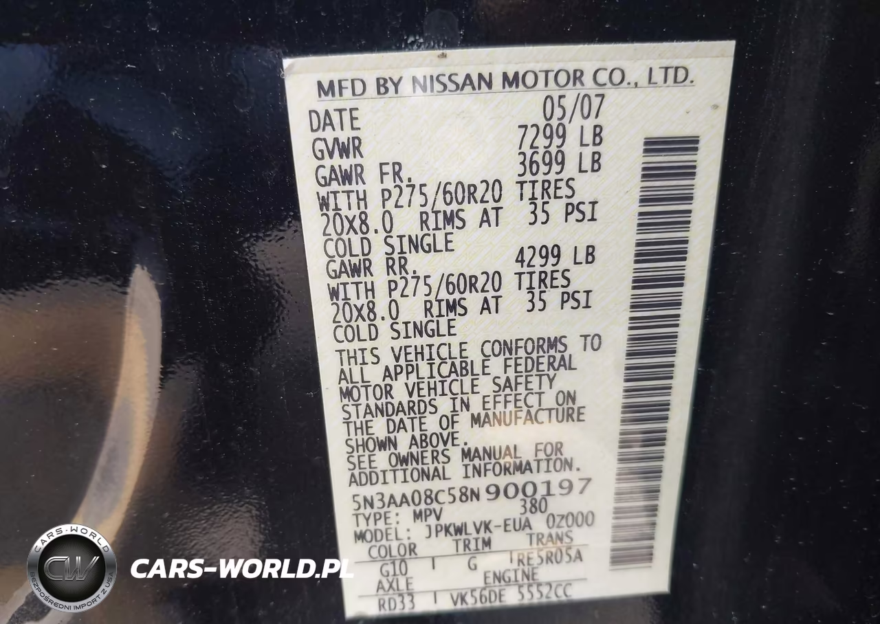 2008 Infiniti Qx56 VIN:5N3AA08C58N900197 - 9