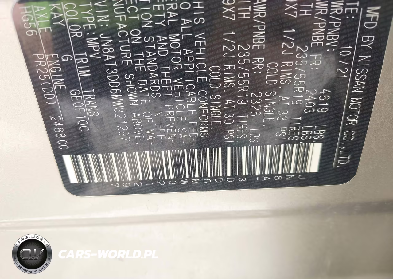 2021 Nissan Rogue Platinum Intelligent Awd VIN:JN8AT3DD6MW321297 - 9