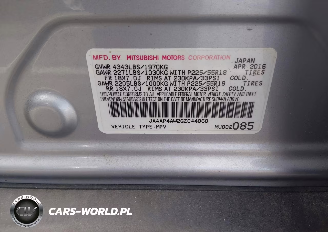 2016 Mitsubishi Outlander Sport 2.4 Gt VIN:JA4AP4AW2GZ044060 - 9