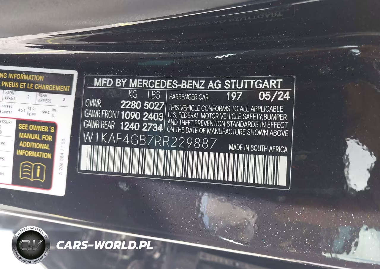 2024 Mercedes-Benz C 300 VIN:W1KAF4GB7RR229887 - 9