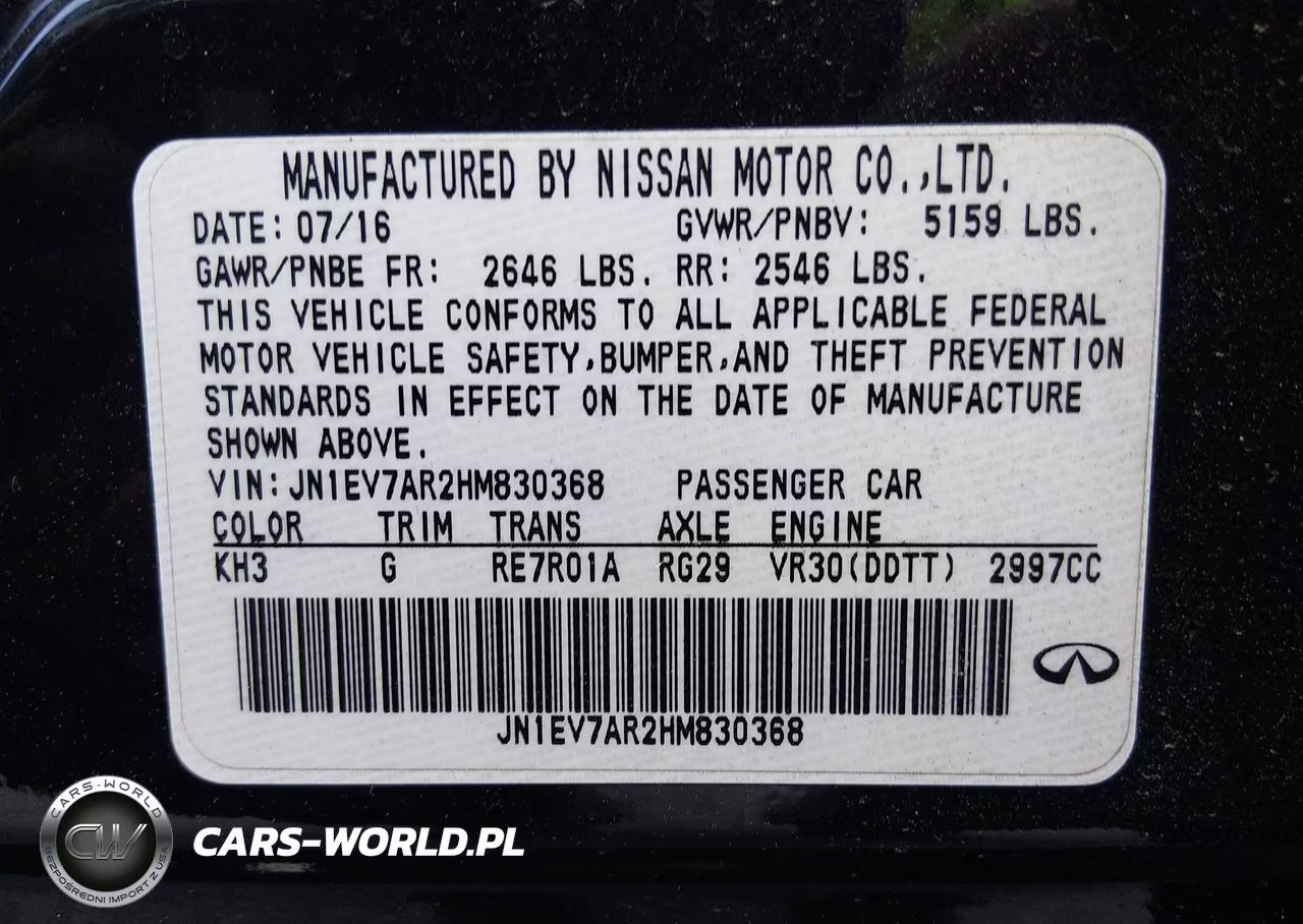 2017 Infiniti Q50 3.0T Premium VIN:JN1EV7AR2HM830368 - 9