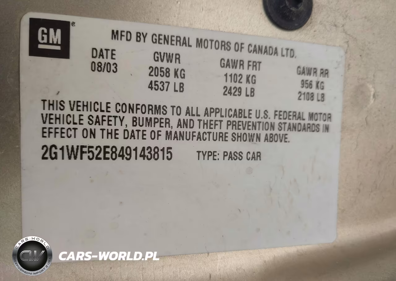 2004 Chevrolet Impala VIN:2G1WF52E849143815 - 9
