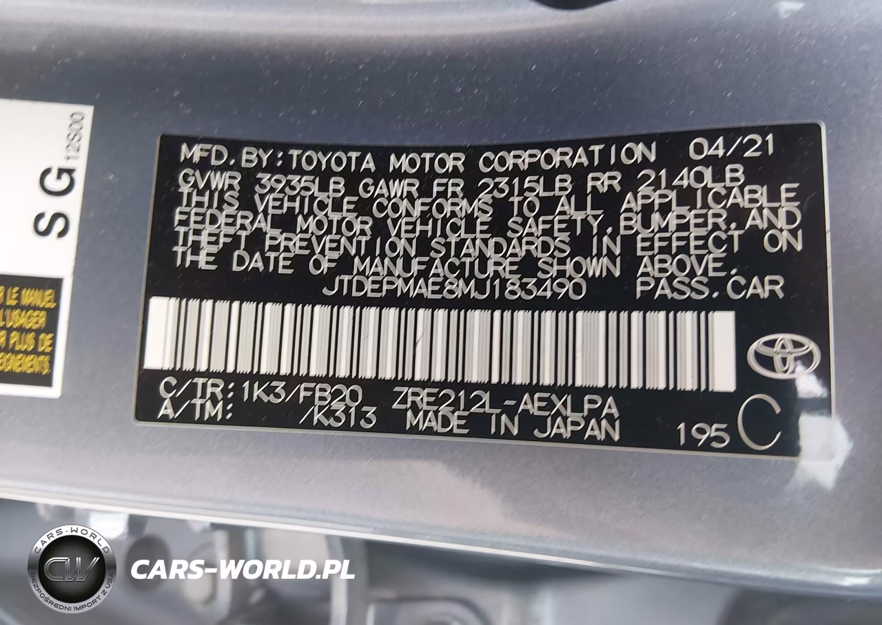 2021 Toyota Corolla Le VIN:JTDEPMAE8MJ183490 - 9